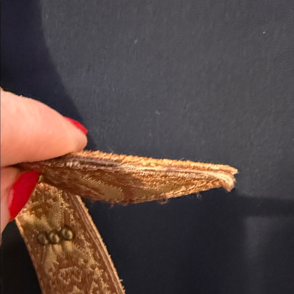 Vintage Cachè Leather Belt with Fabric Covering - Picture 10 of 10